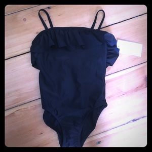 New With Tags Girls One Piece Black Swimsuit 2t